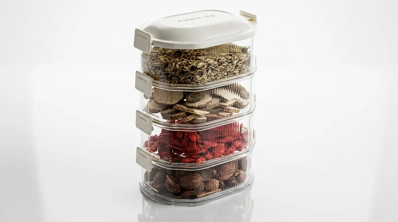 FreshLock™ Pantry Organizer – 4-Tier Airtight Storage Container 18057 Jars & Containers  Shopizo