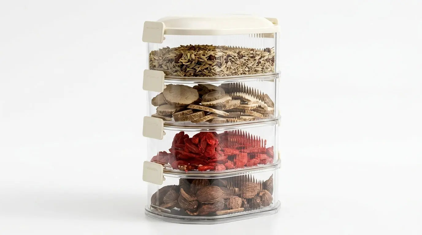 FreshLock™ Pantry Organizer – 4-Tier Airtight Storage Container 18057 Jars & Containers  Shopizo
